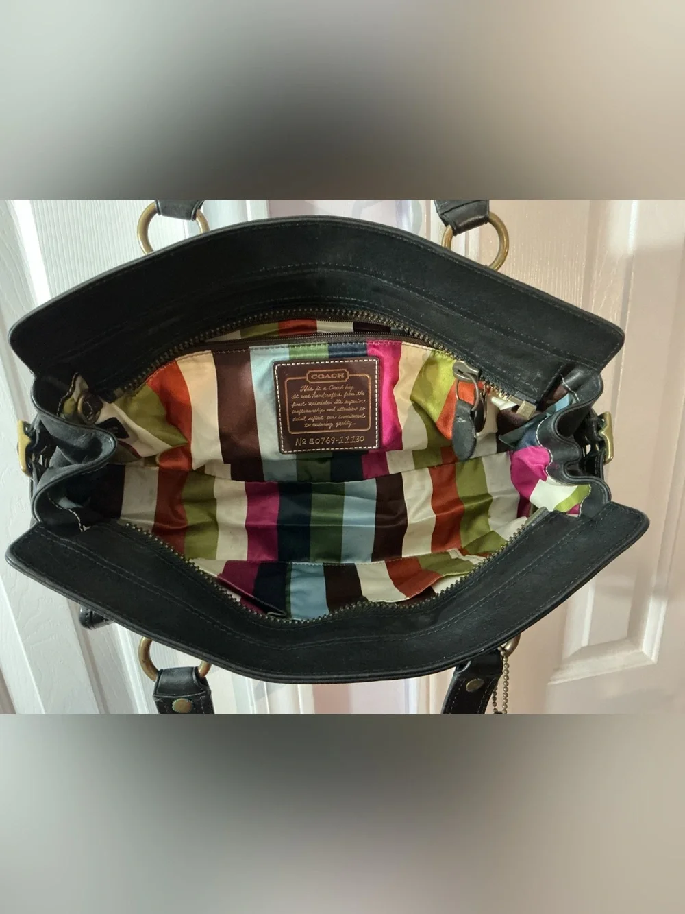 Authentic Coach Legacy Mandy Bag with Gold Hardware